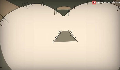 A werewolf girl turned into a huge monster and fucked an anime hottie