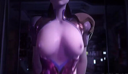 Overwatch 3D heroine Fatal Widow rides dick and gets creampied