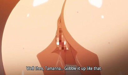 The queen and princess from the hentai cartoon give a double blowjob to the hypnotist