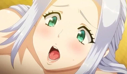 The queen and princess from the hentai cartoon give a double blowjob to the hypnotist