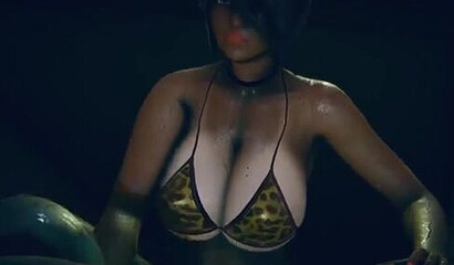 Sexy 3D slut in stockings fucks all night with random men