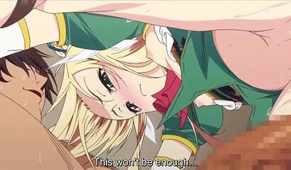 Flat little elf girl from hentai cartoon screams in pain during sex
