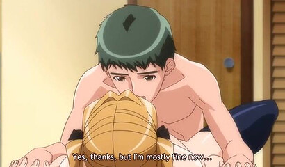 Young hentai student fucked a classmate and his horny mom