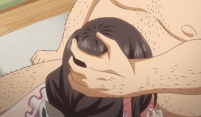 Hairy man harshly fucks modest hentai girl in cartoon