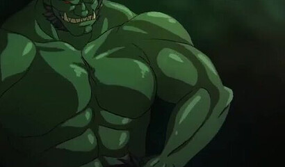 Goblins with big dicks in their cave fuck gay yaoi in the ass