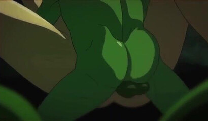 Goblins with big dicks in their cave fuck gay yaoi in the ass