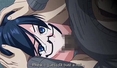 Sick bastard fucks tied up hentai teacher in library