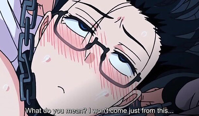 Sick bastard fucks tied up hentai teacher in library