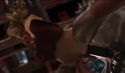 Huge monster from 3D sex cartoon destroys beautiful Supergirl's pussy