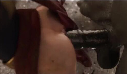 Huge monster from 3D sex cartoon destroys beautiful Supergirl's pussy