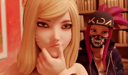 Sexy League of Legends heroines enjoy group sex