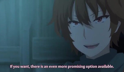 A succubus watches harem girls fuck a hentai cartoon character