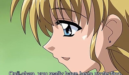 Fairy girls gently lick each other's tits in anime sex cartoon