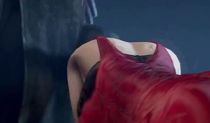 Huge Tyrant from Resident Evil fucks Ada Wong hard with his big dick.