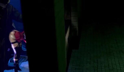 Huge Tyrant from Resident Evil fucks Ada Wong hard with his big dick.