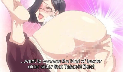 Adult stepsister gets ready for anal sex with brother from hentai cartoon