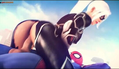 Spiderman heroes fuck different characters in 3D sex pic