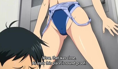 A swimmer caught a teenage pervert in the locker room and jerked off his dick