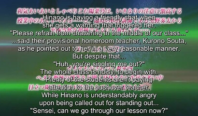 Blackmailing teacher forced to fuck student in hentai porn cartoon