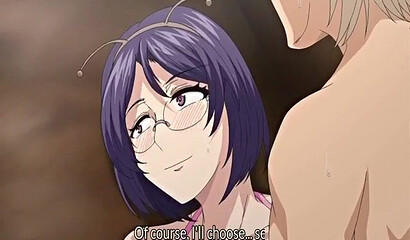 Hentai milf fucks in the ass with her lover while her husband is not at home