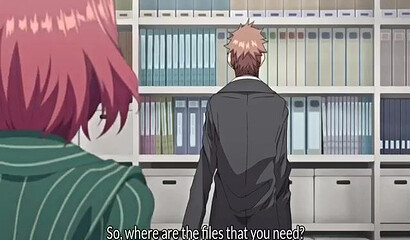 Hentai milf fucks in the ass with her lover while her husband is not at home