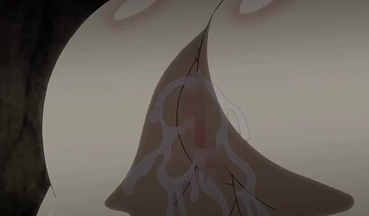 A huge goblin drags a girl into a cave and fucks her hard with his big cock