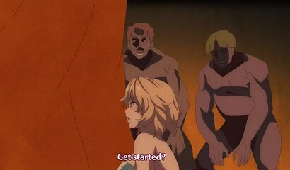 Creepy zombie men fucked sexy lesbians from a hentai cartoon