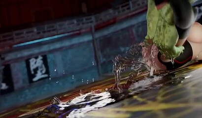 Huge monsters fuck sexy Final Fantasy heroines in prison