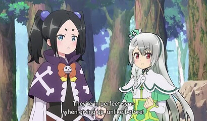 Plant monster with long tentacles fucks two hentai girls in the forest