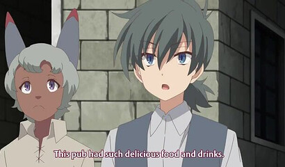 Succubus girl masturbates outside while guy fucks harem girls