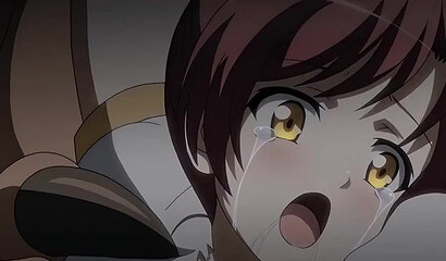 A goblin's huge dick almost ripped a hentai cartoon girl in two.