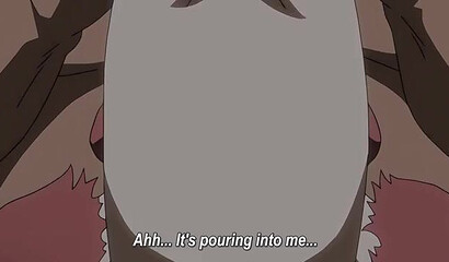 A goblin's huge dick almost ripped a hentai cartoon girl in two.