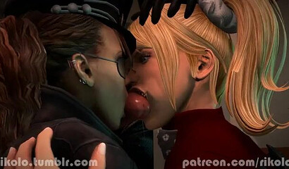 Prisoner Juliet Starling gets fucked by two sexy futa cops