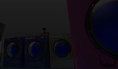 3D lesbians fuck in a tech store using a long dildo