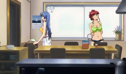 Sexy hentai cartoon milfs are crazy about a young guy's hard cock