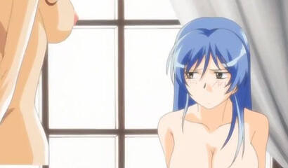 Sexy hentai cartoon milfs are crazy about a young guy's hard cock