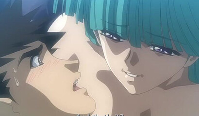 The evil professor from the hentai cartoon staked the sexy warrior girl