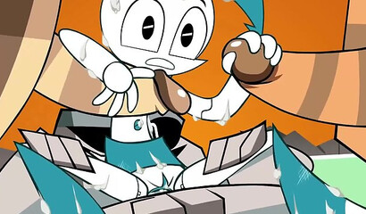A cartoon porn parody of "The Life and Adventures of a Teenage Robot"