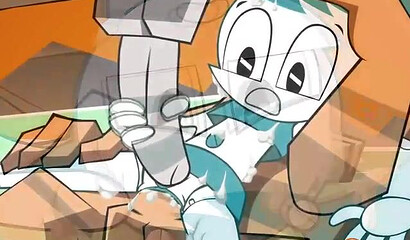 A cartoon porn parody of "The Life and Adventures of a Teenage Robot"