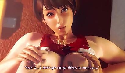 Sexy athlete in 3D sex cartoon fucks with her coach