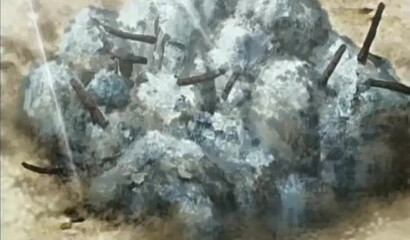 Muscular woman in hentai cartoon fucks teenager in shower