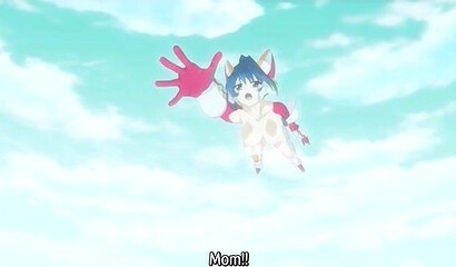 Animals with big dicks fuck a wounded hentai warrior in the woods