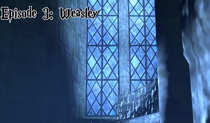 Spectacled Harry Potter fucks Ginny Weasley in the dorm while Hermione sleeps.