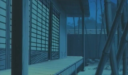 A scary demon raped a beautiful brunette from a hentai cartoon in the woods