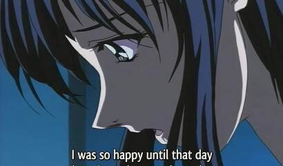 A scary demon raped a beautiful brunette from a hentai cartoon in the woods