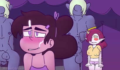 Trans Marco Diaz and his elf girlfriend got caught having group sex with monsters