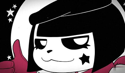 Retro anime cartoon: Mim and Dash got paid for a threesome.