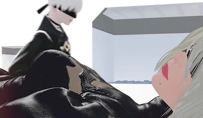 Strange monsters fucked the hottie YoRHa 2B from the game Nier Automata.