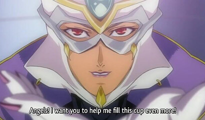 Evil heroine of anime porn cartoon fucks futa cock busty slave girl