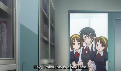 Anime teacher has lesbian sex with beautiful schoolgirls